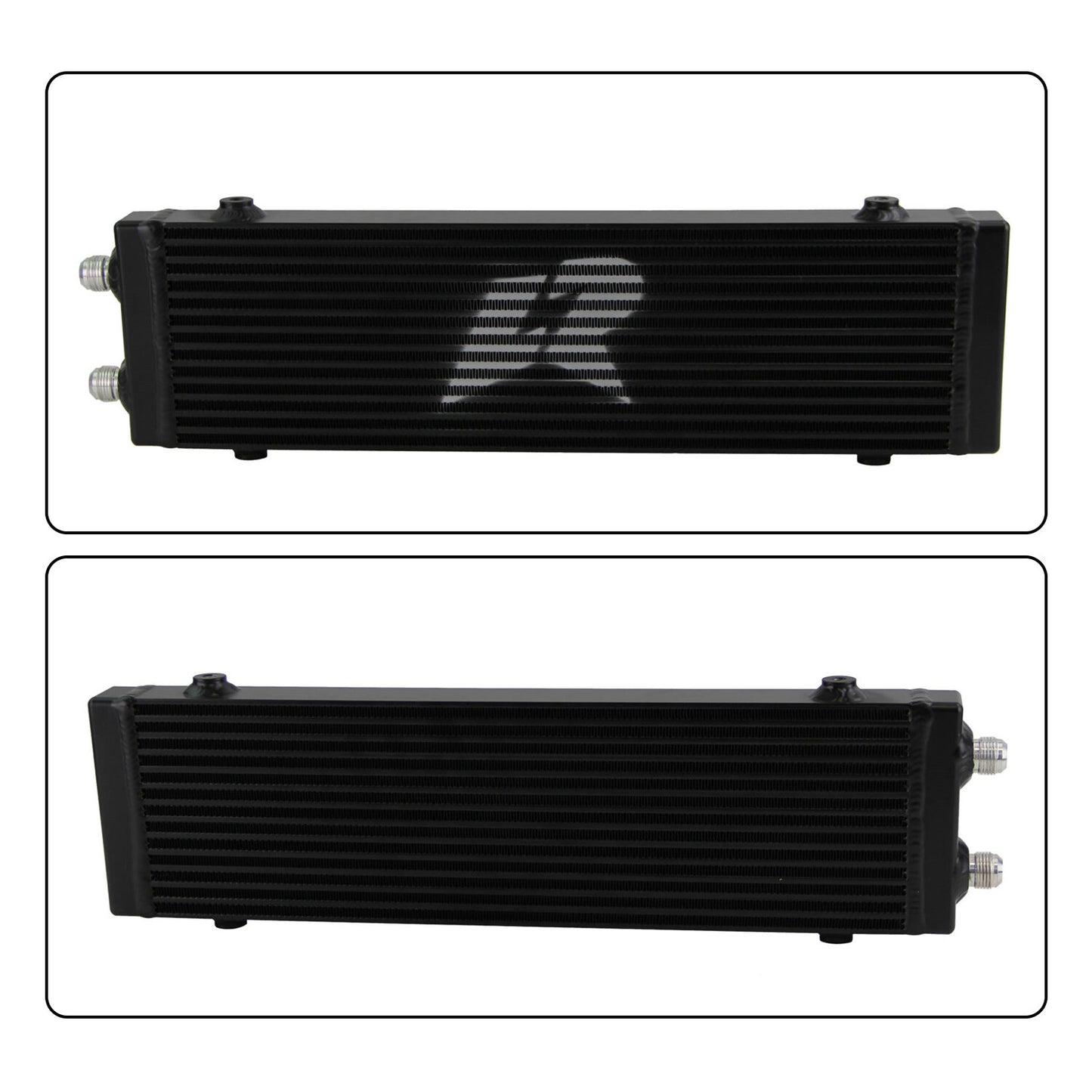 Universal Dual Pass Bar Plate Oil Cooler 18.5x5.5x1.58 Core Large