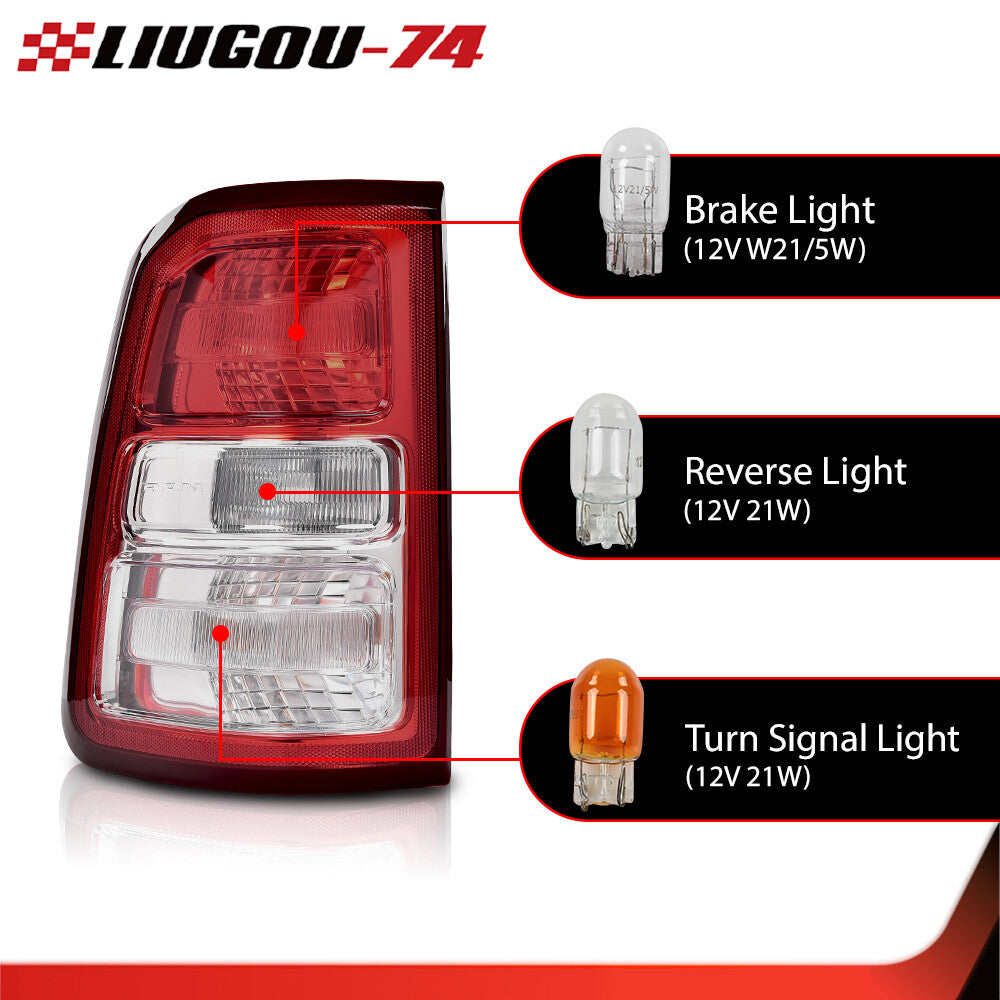 Suitable for Dodge for Ram 1500 19-23 driver and passenger side taillights with diffused light