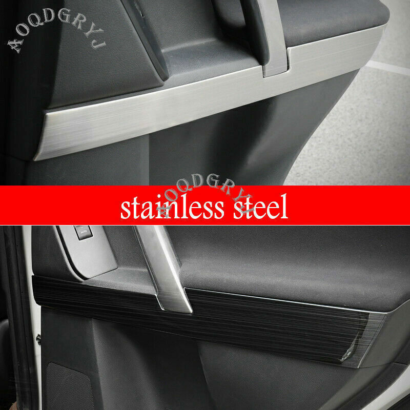 for Toyota Prado 2010-21 Black titanium Interior door panel Strip cover Trim 4x