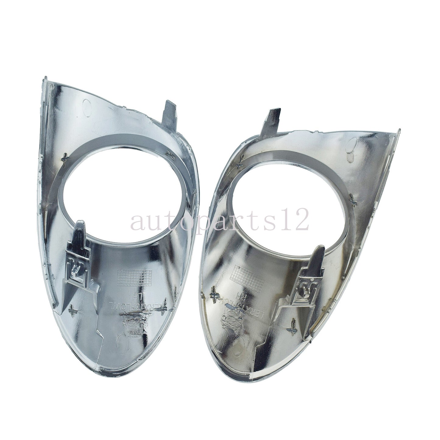 A pair of front left and right fog light trim bezels for Lexus RX450h and RX350 (2013-2015).