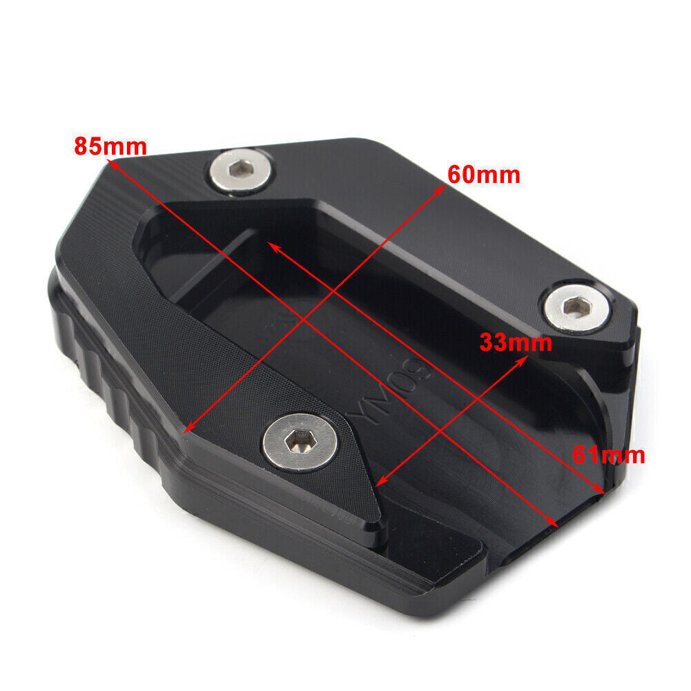 kickstand Foot Support Side Pad Black for YAMAHA TRACER 900 FJ-09 2015-2021