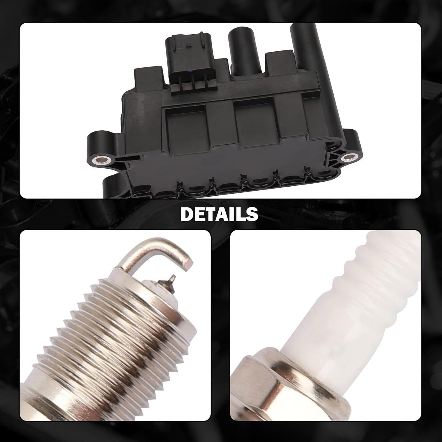 Ignition coil + spark plugs and wires for Ford F150, E150, Taurus, for Mazda for Mercury FD498