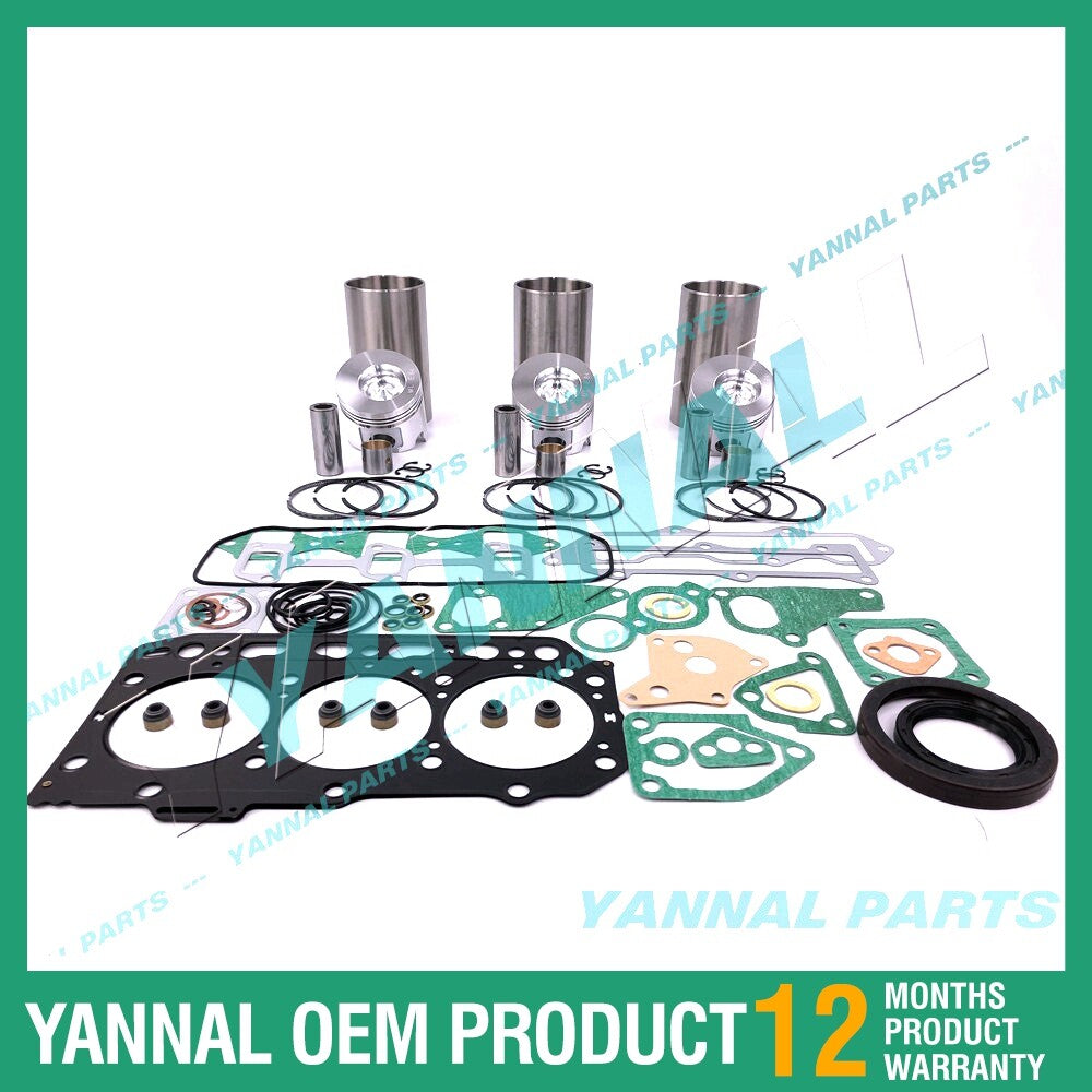 3D84-3 Overhaul and Rebuild Kit with Complete Gaskets for Yanmar Diesel Engines