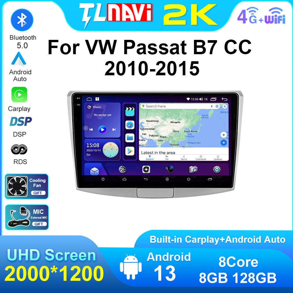 for VW for Volkswagen for Passat Magotan 2010-2015 Car Stereo Radio CarPlay GPS Screen
