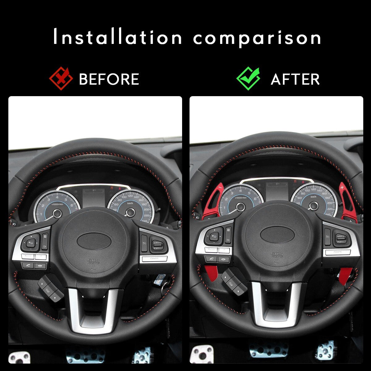 for Subaru Crosstrek Forester Impreza XV steering wheel paddle shifters