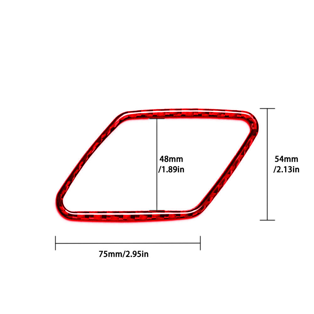 Red Carbon Fiber Door Speaker LoudSpeaker Trim Cover for VW for Golf 7 MK7 2014-19