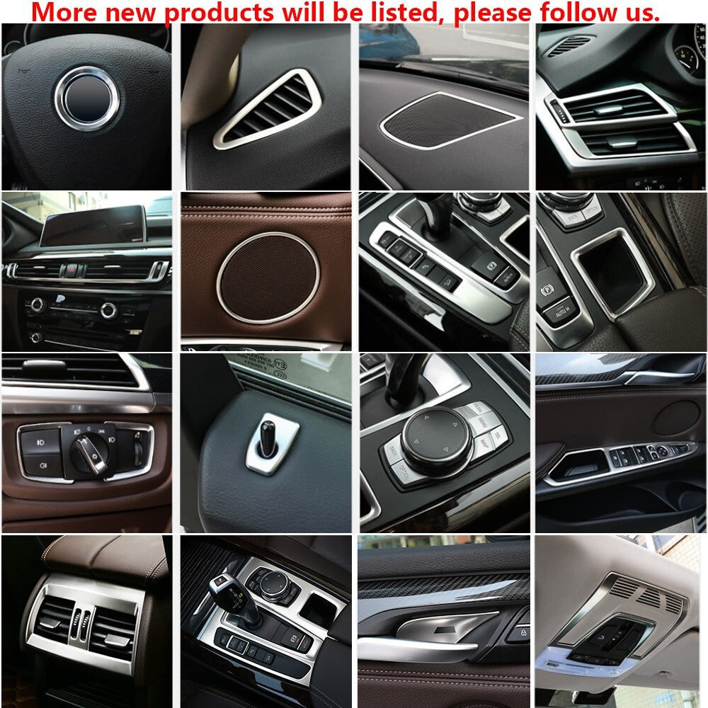 4Pcs Stainless for BMW X5 X6 F15 F16 Car Interior Door Speaker Rings Cover Trim