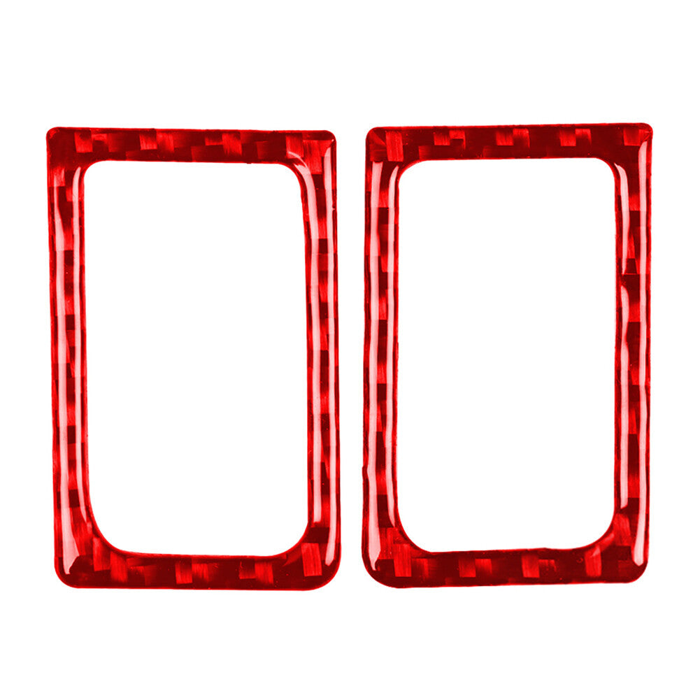 2pcs Interior Door Lock Pins Frame Cover Trim Fit for Nissan GTR R35 2008-2020 Red