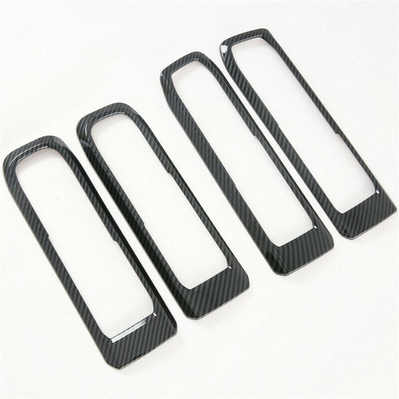 Carbon fiber 4X interior door handle frame cover trim for ford Explorer 2020 - 2022