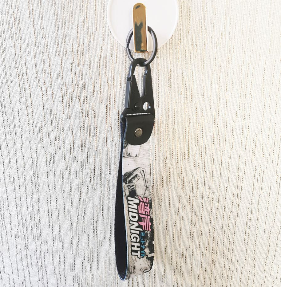 Car keychain/key ring with lanyard, car accessories, midnight white, suitable for Mazda .
