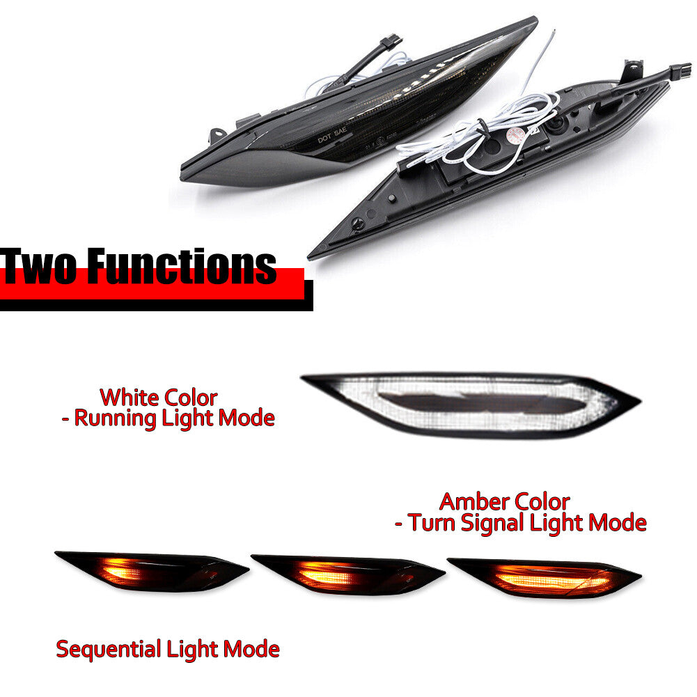 Sequential LED front corner DRL turn signals applicable to 11-14 for Porsche for Cayenne 958