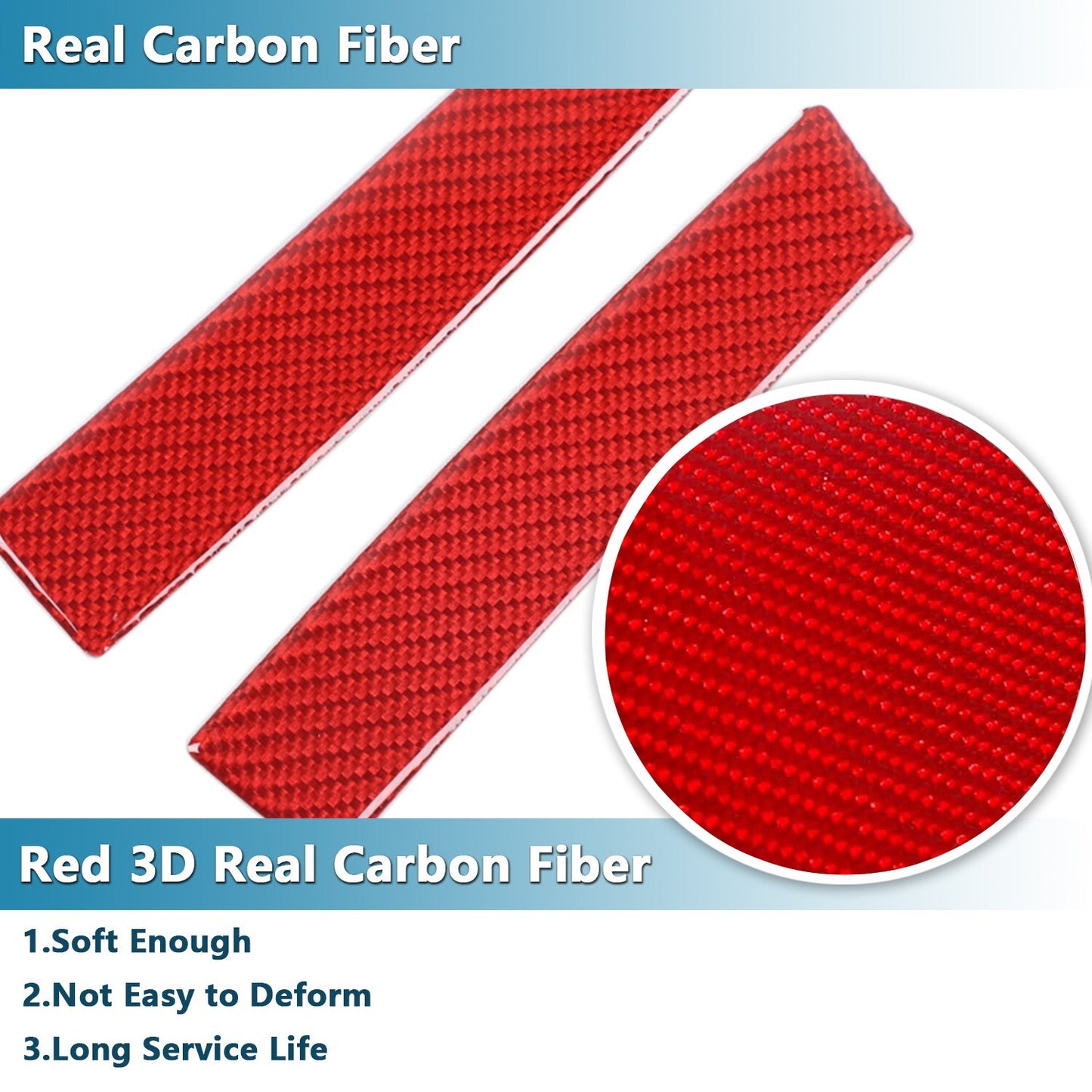 Carbon Fiber Red A-pillar Front Triangle Cover Trim for Ford for Mustang 2009-2013