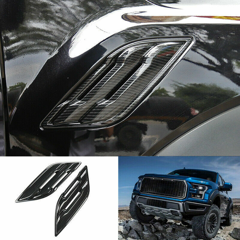 Fit for ford F-150 F150 2017-2020 2PCS Side Door Wing Air Vent Fender Cover Trim