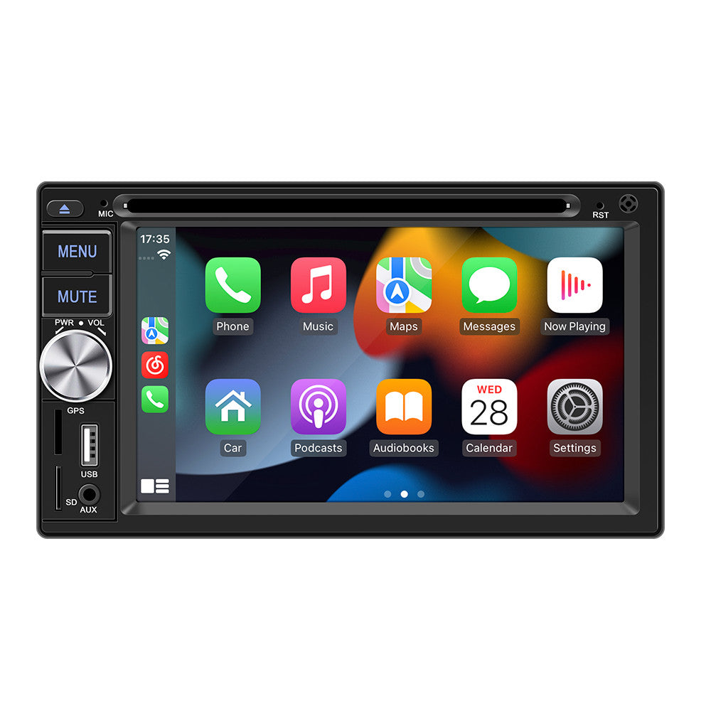 6.2in 2DIN Car Stereo DVD CD Radio Bluetooth For Apple Carplay Android Auto FM