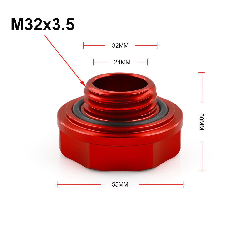 Oil Filler Cap+ Radiator Cap+ Oil Dipstick for Honda for Acura K20 K Series Red
