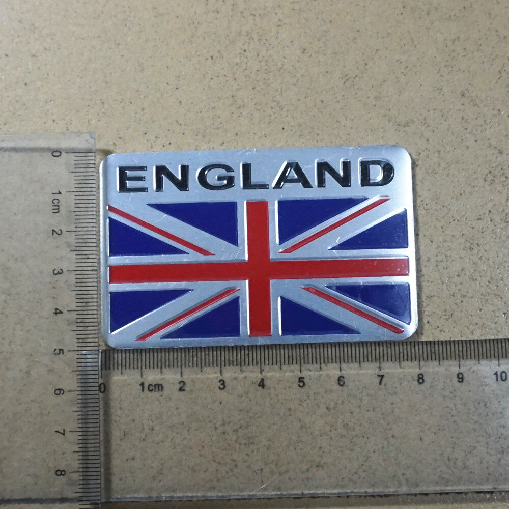 2x ENGLAND Long Flag Metal Emblem Decal Badge Sticker Car Engine UK U.K.3D Motor