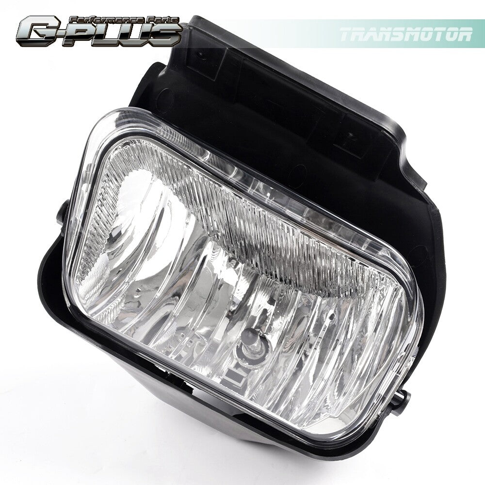 LED DRL Amber Chrome Headlights + Bumper Fog Lights Suitable for Chevrolet Silverado 03-06