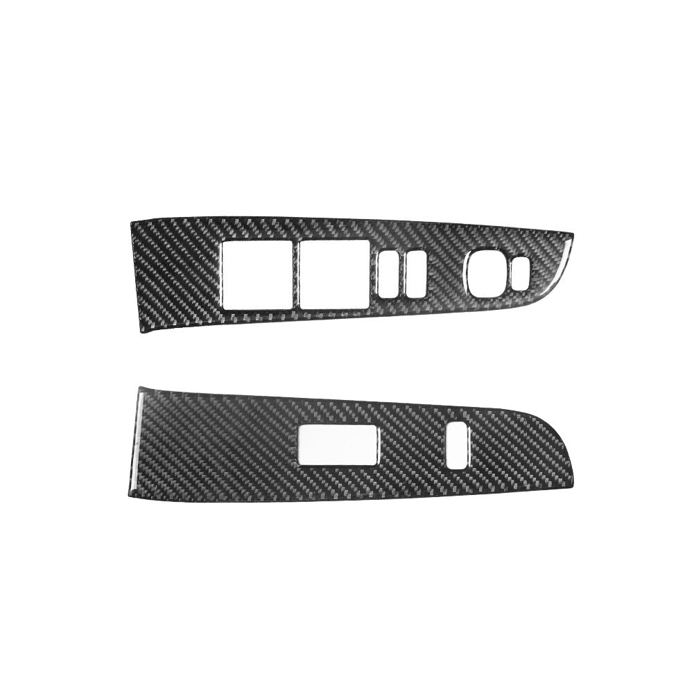 Carbon Fiber Car Front Window Lock Lift Panel Frame Trim for Toyota for Camry 12-14