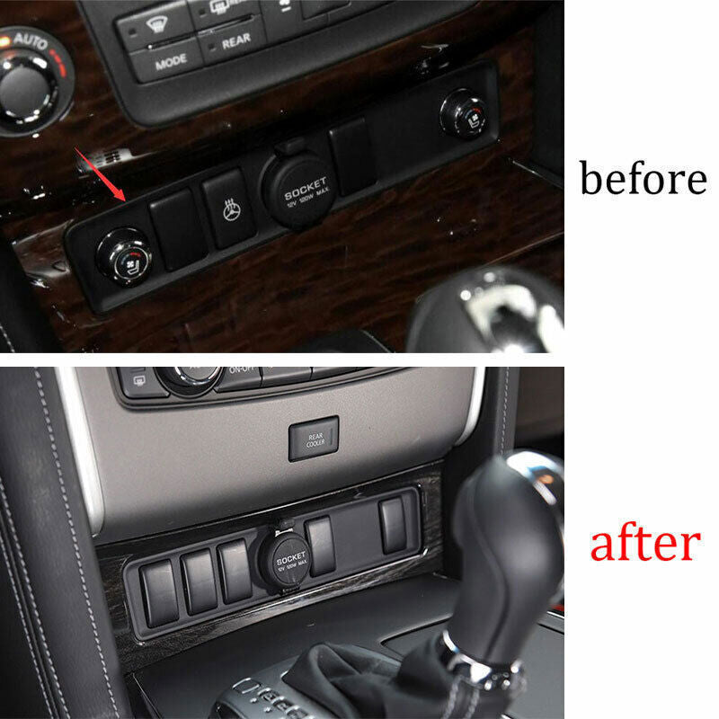 Console Cigarette Lighter Storage for Nissan Armada Y62 2017-20 Black Wood Grain