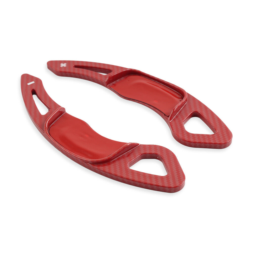 2x Steering Wheel Shift Paddle Shifter Extension for VW for Golf 7 Polo Carbon Red