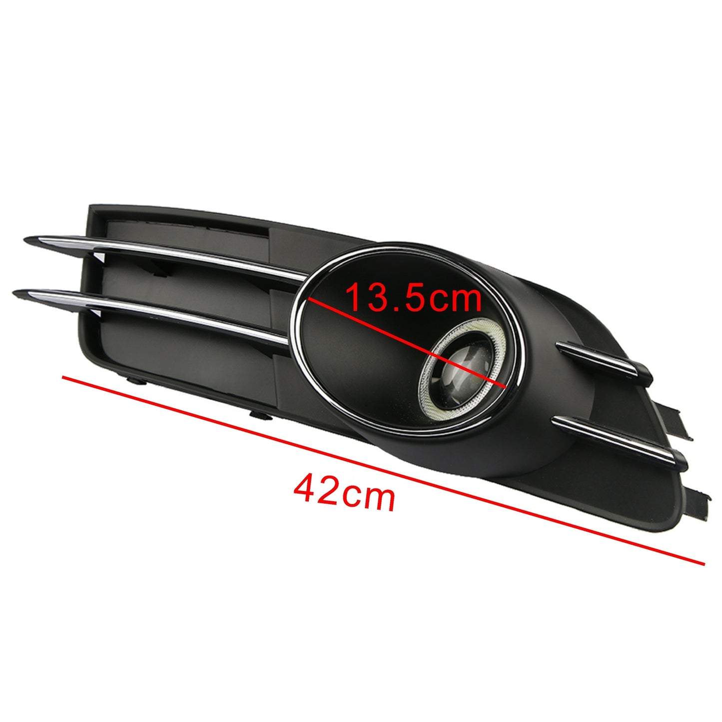 Front bumper fog light grille and fog lights for Audi A6, A6L, and C7 models (2012-2015).