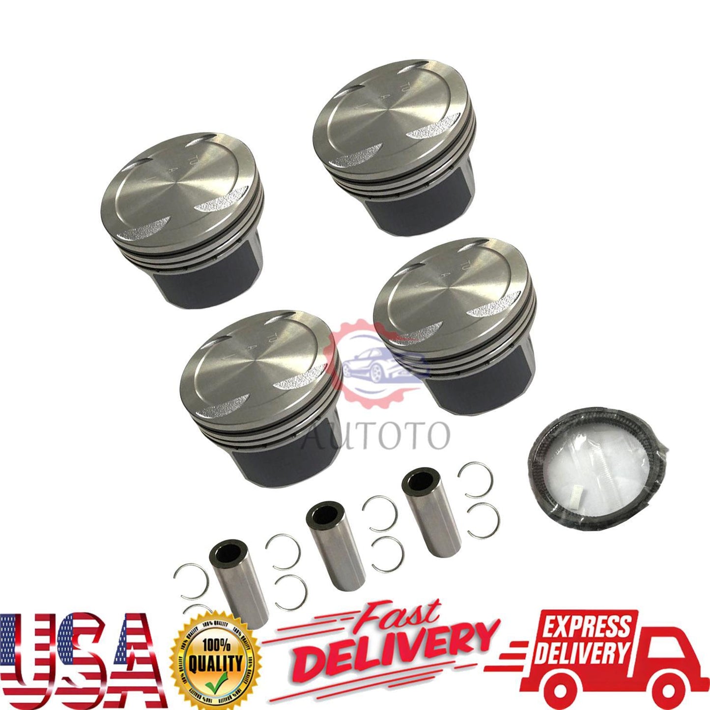 4Pcs G4KF Engine Pistons Rings Set 23410-2C400 For 2009-2014 for Hyundai for Kia 2.0T