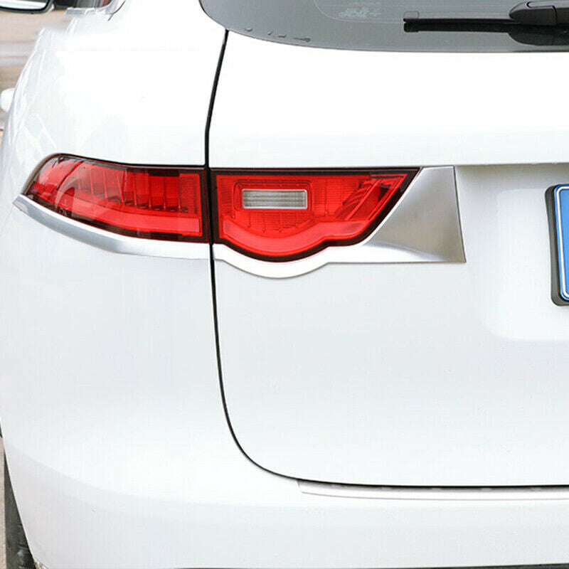 for Jaguar F-PACE 2016-2019 Chrome Rear Light Tail Lamp Eyebrow Strip Cover Trim