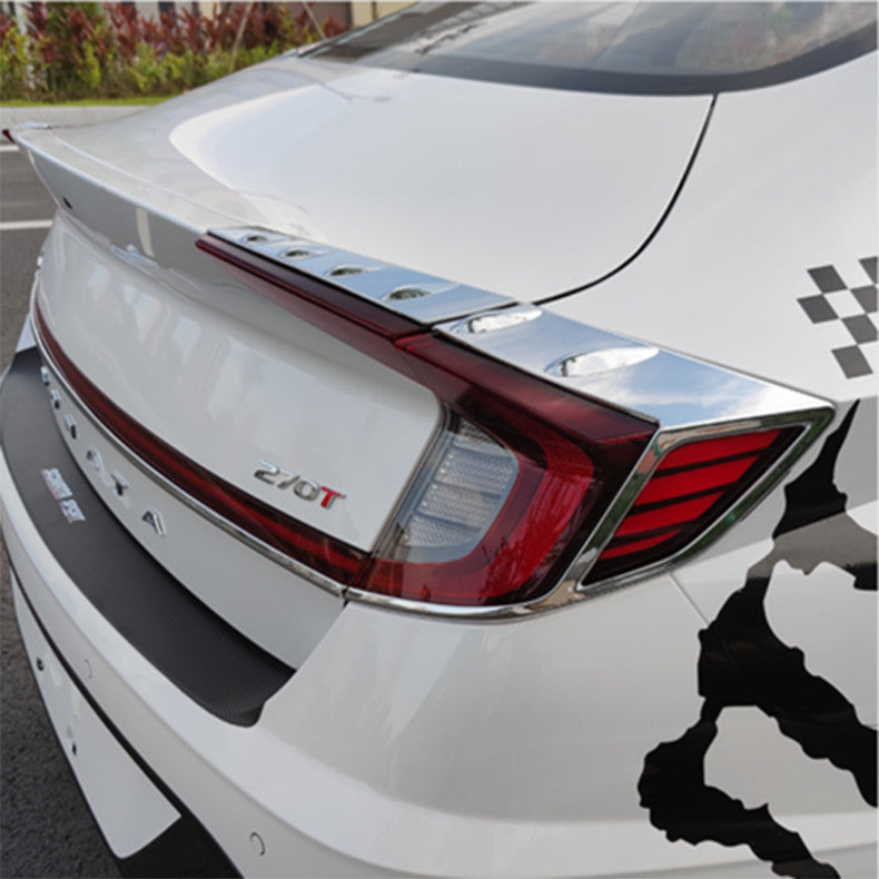 for Hyundai Sonata 2020-2023 ABS Chrome Rear Tail Light Lamp Eyebrow Cover Trim