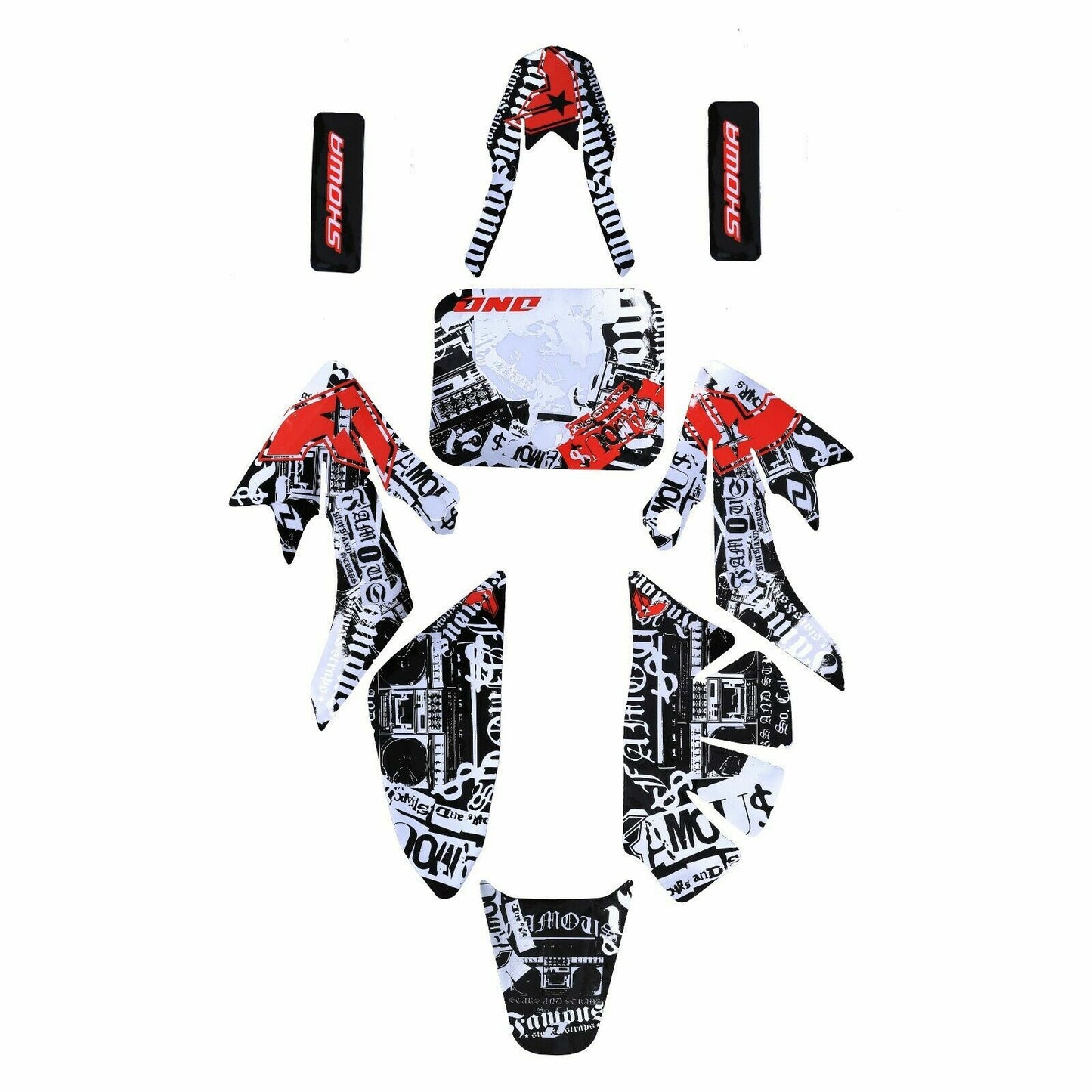Plastic mudguards + graphic kit for CRF50 XR50 Taodao SSR 110cc 125cc Pit bikes