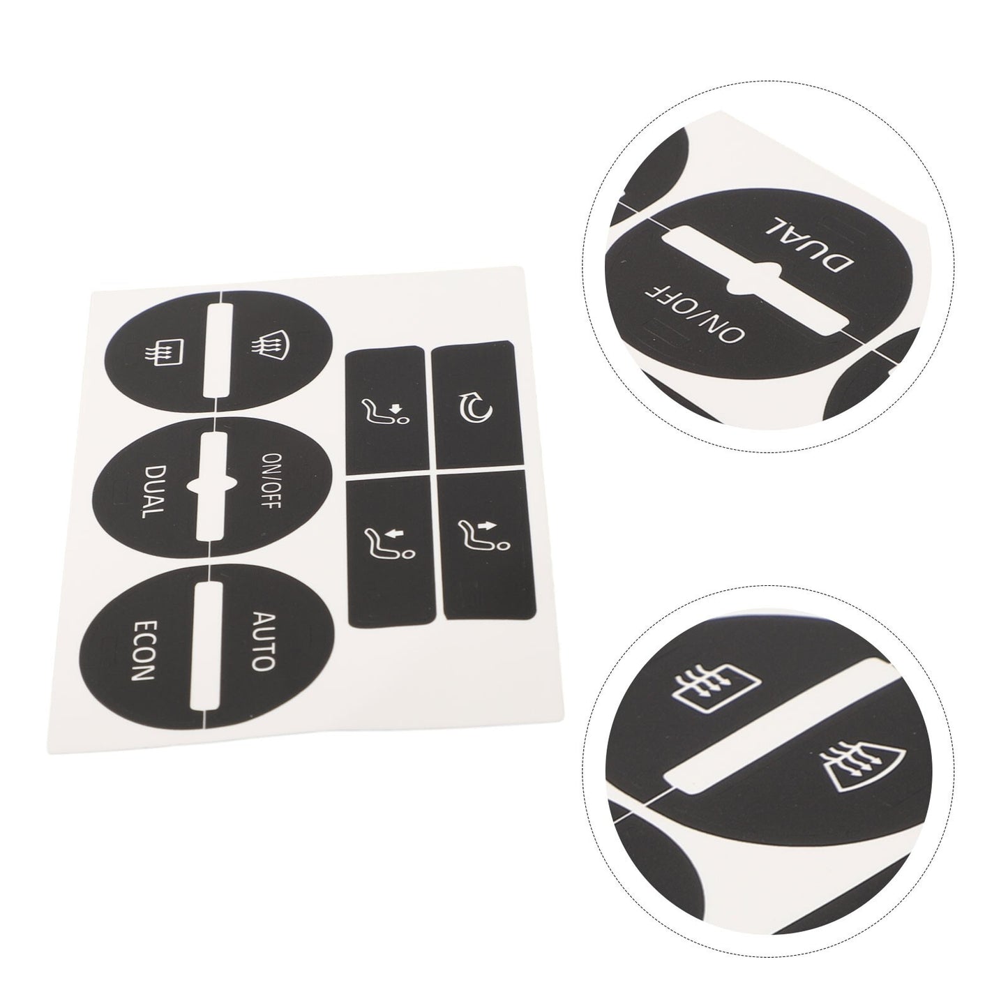 Repair kit for worn AC air conditioning control buttons on for Golf Mk5 04-08 - Decal stickers