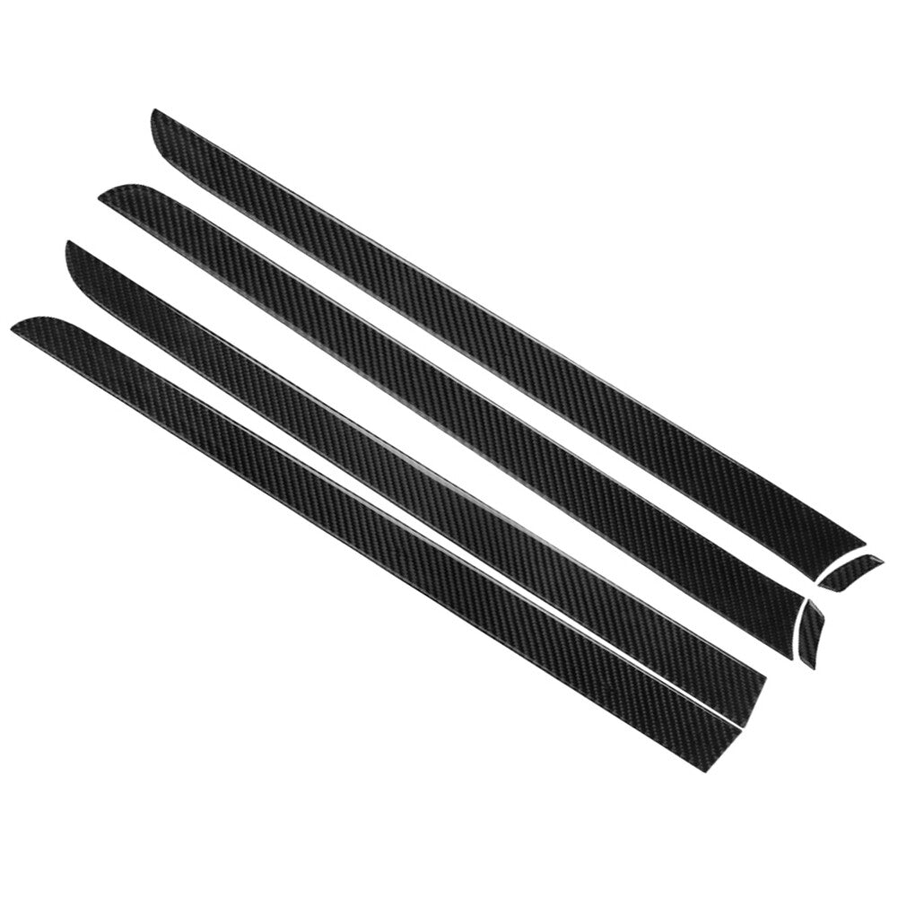 4Pcs Carbon Fiber Interior Door Panel Strip Cover Trim for Audi for A4 S4 2005-2008