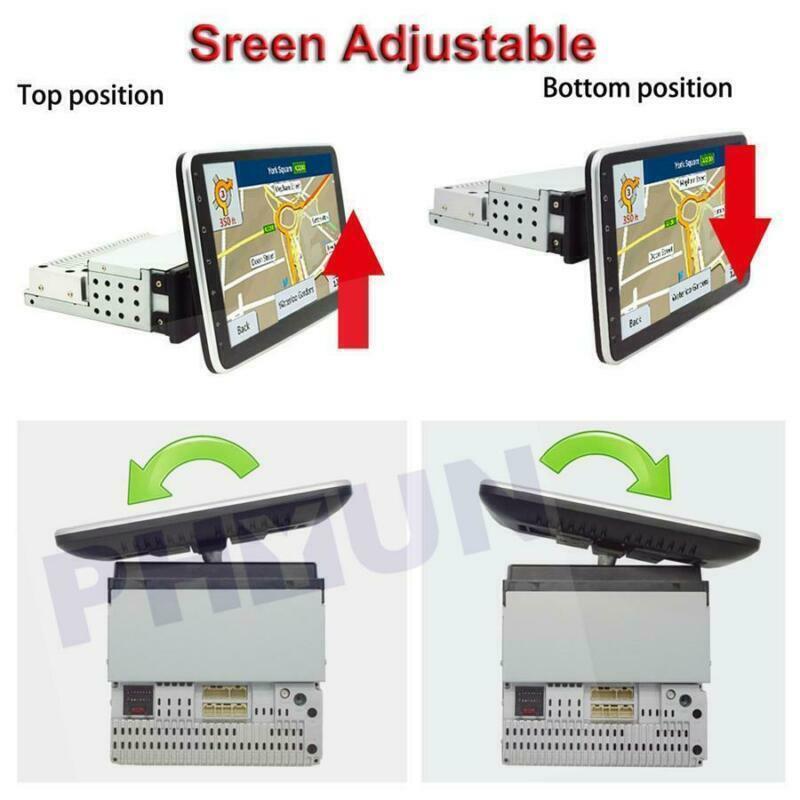Car 1 DIN Rotatable 9 Touch Screen Android 10.1 HD 32GB Stereo Radio GPS Wifi