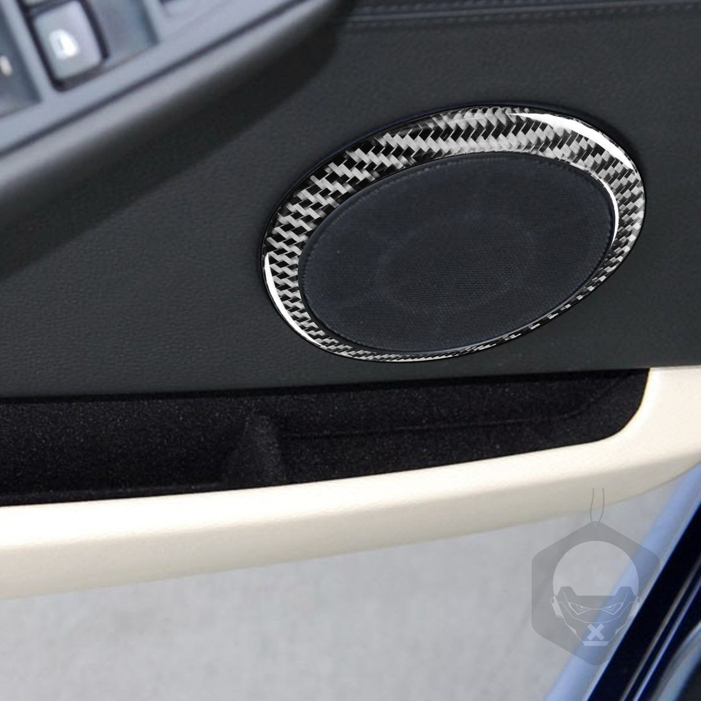 for BMW 6 Series E63 E64 2004-2010 Carbon Fiber Front Door Audio Speaker Cover