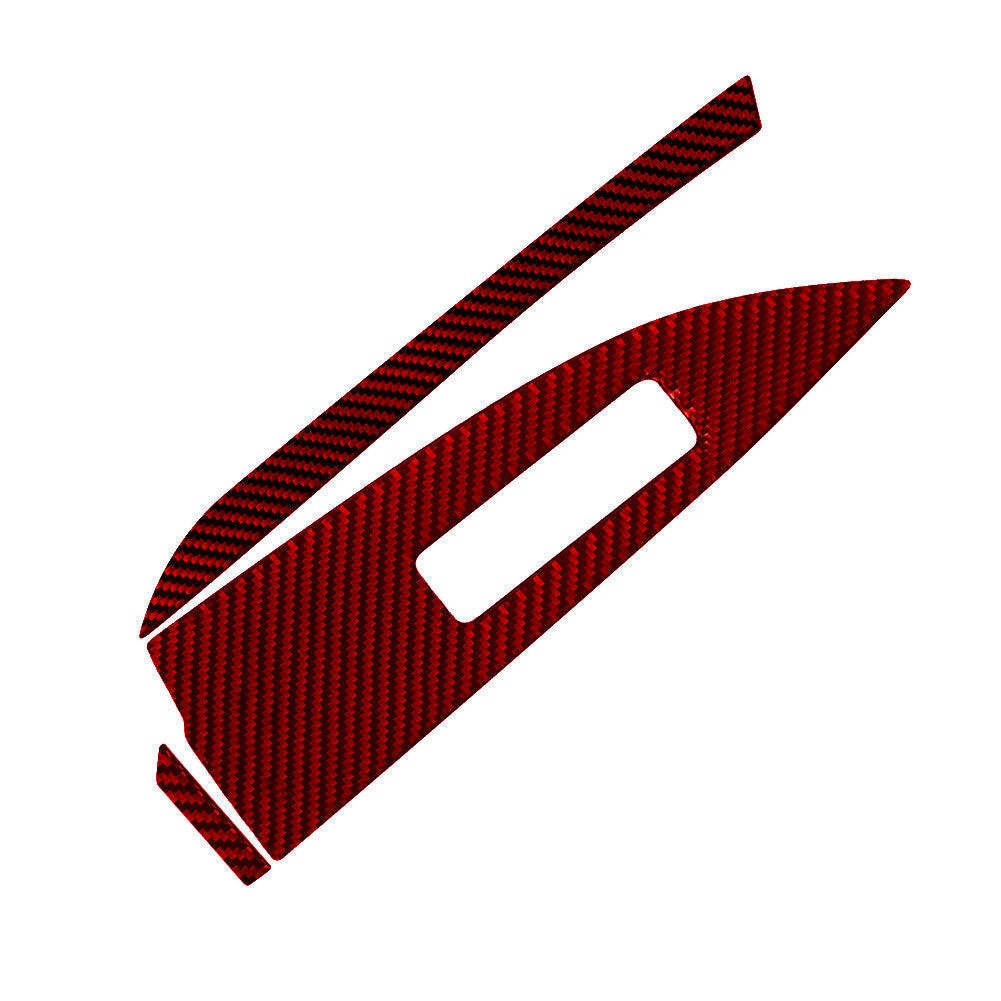 Red Carbon Fiber Passenger Window Lift Cover for Subaru Legacy Outback 2010-2014