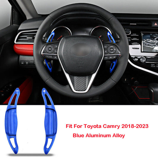 Blue Alu. Steering Wheel Shift Paddles Shifter Extensions for Toyota for Camry 18-23