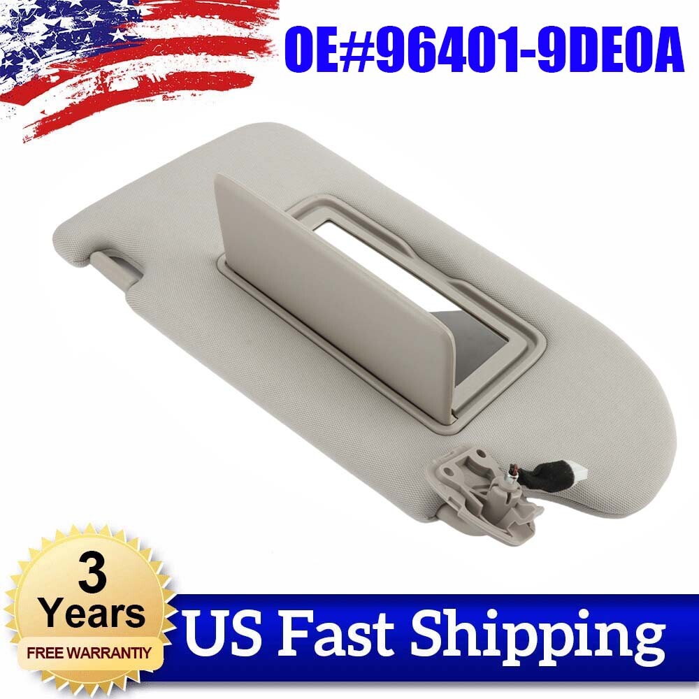 Left Driver Side Sun Visor w/ Lamp 96401-9DE0A for Nissan Maxima 2016-2021 18 19