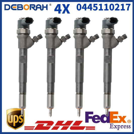 4X New Diesel Fuel Injector 0445110217 for Jeep Liberty CRD 2.8L Diesel 2005-2006