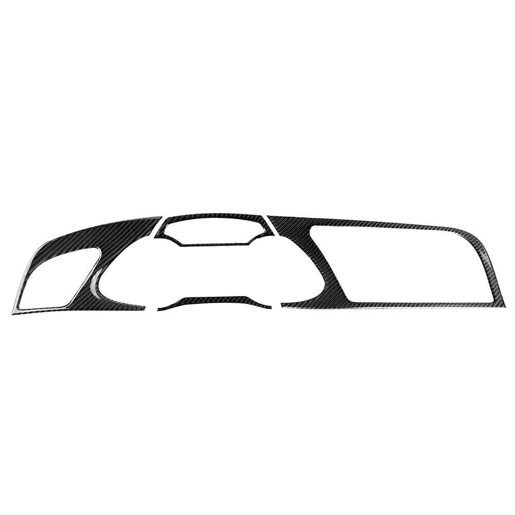 for Audi A4 B8 2009 2010-2016 4x Carbon Fiber Console Dashboard Panel Trim
