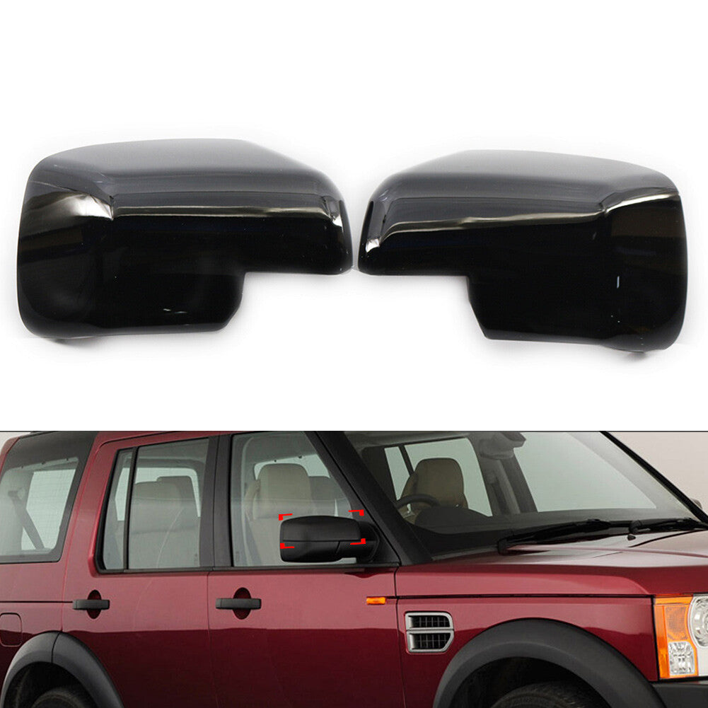 2x Mirror Cover Caps Fit for Land Rover Discovery 3 Freelander 2 for Range Rover Sport