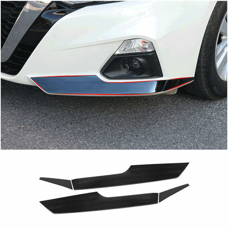 Black Titanium Front Bumper Lip Splitter Spoiler 4Pc for Nissan Altima 2019-2022