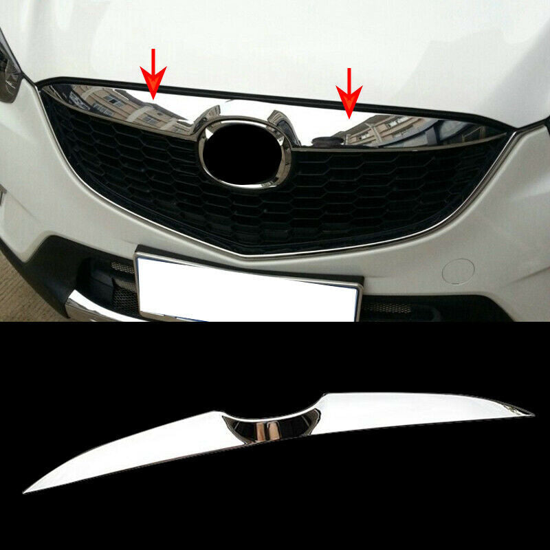 for Mazda CX5 CX-5 2012-2015 Chrome Front Grille Around badge Grills Cover Trim