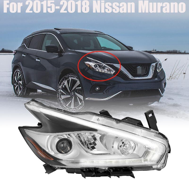 Full LED Right Passenger Headlight Assembly Headlamp For 2015-2018 for Nissan Murano