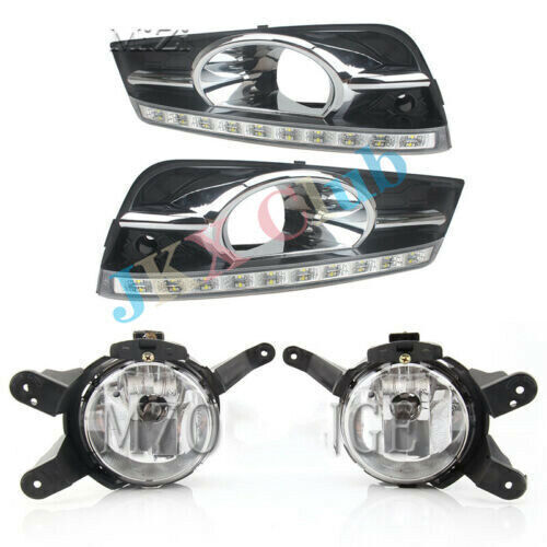for Chevrolet for Cruze 2009-2014 Front LED DRL Daytime Running Light+Fog Lamp k Kit