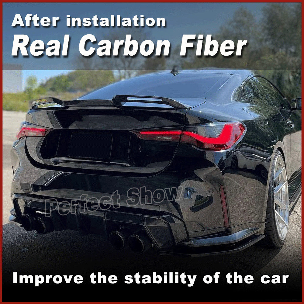 for BMW G22 430i M440i G82 M4 2021-23 Real Carbon Fiber Rear Trunk Spoiler Wing