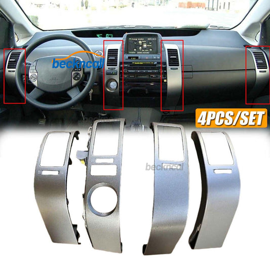 4PCS/Set Center Inner A/C Dash Air Vent Cover Trim For 2004-2009 for Toyota Prius