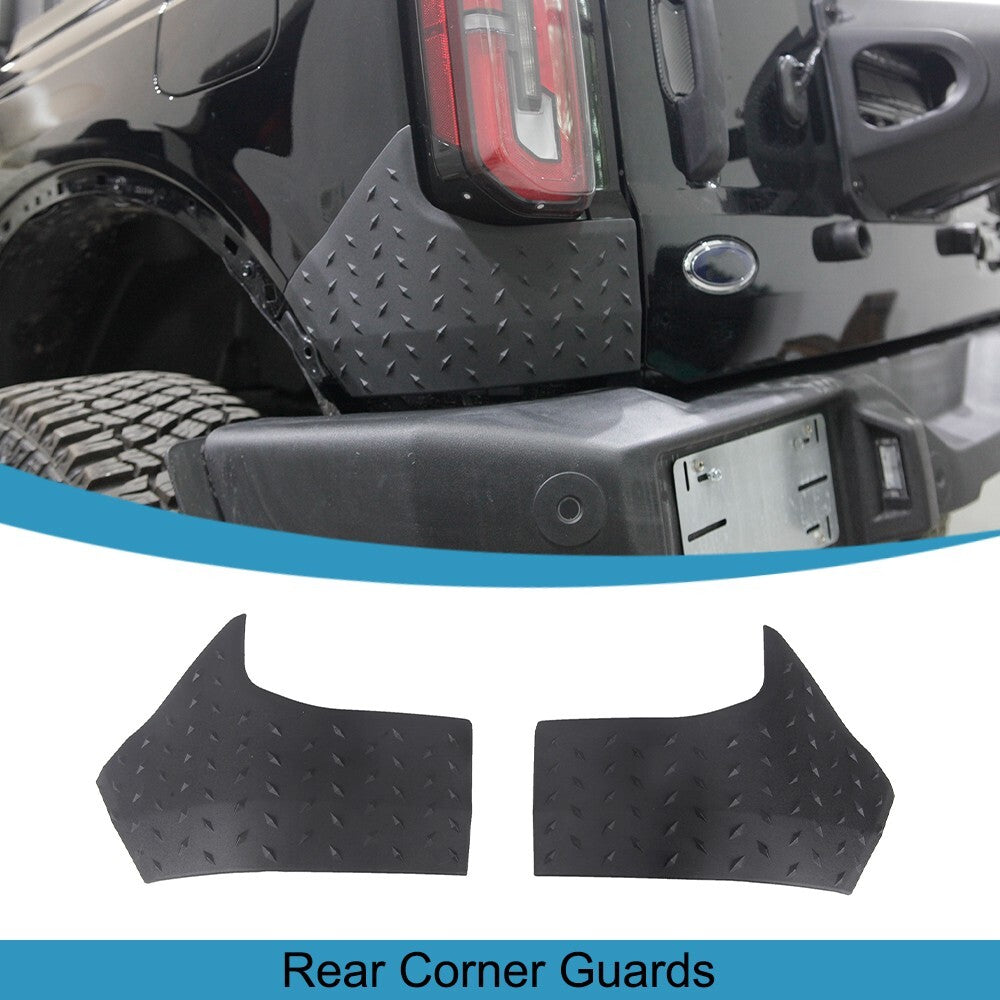 2PCS Black Rear Corner Edge Protector Guards for Ford Bronco 2021 2022 2023 2024