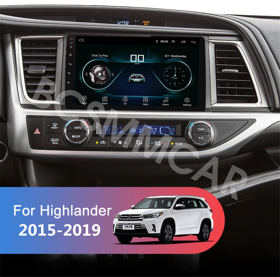 10.1in Car Stereo Radio For Apple Carplay Fit for Toyota Highlander 2015-2019