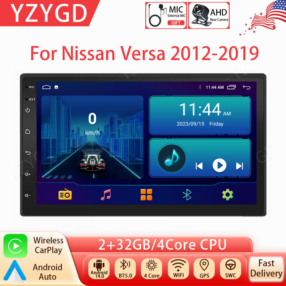 Android Auto Carplay for Nissan Versa 2012-2019 Stereo Car Radio GPS WIFI Screen