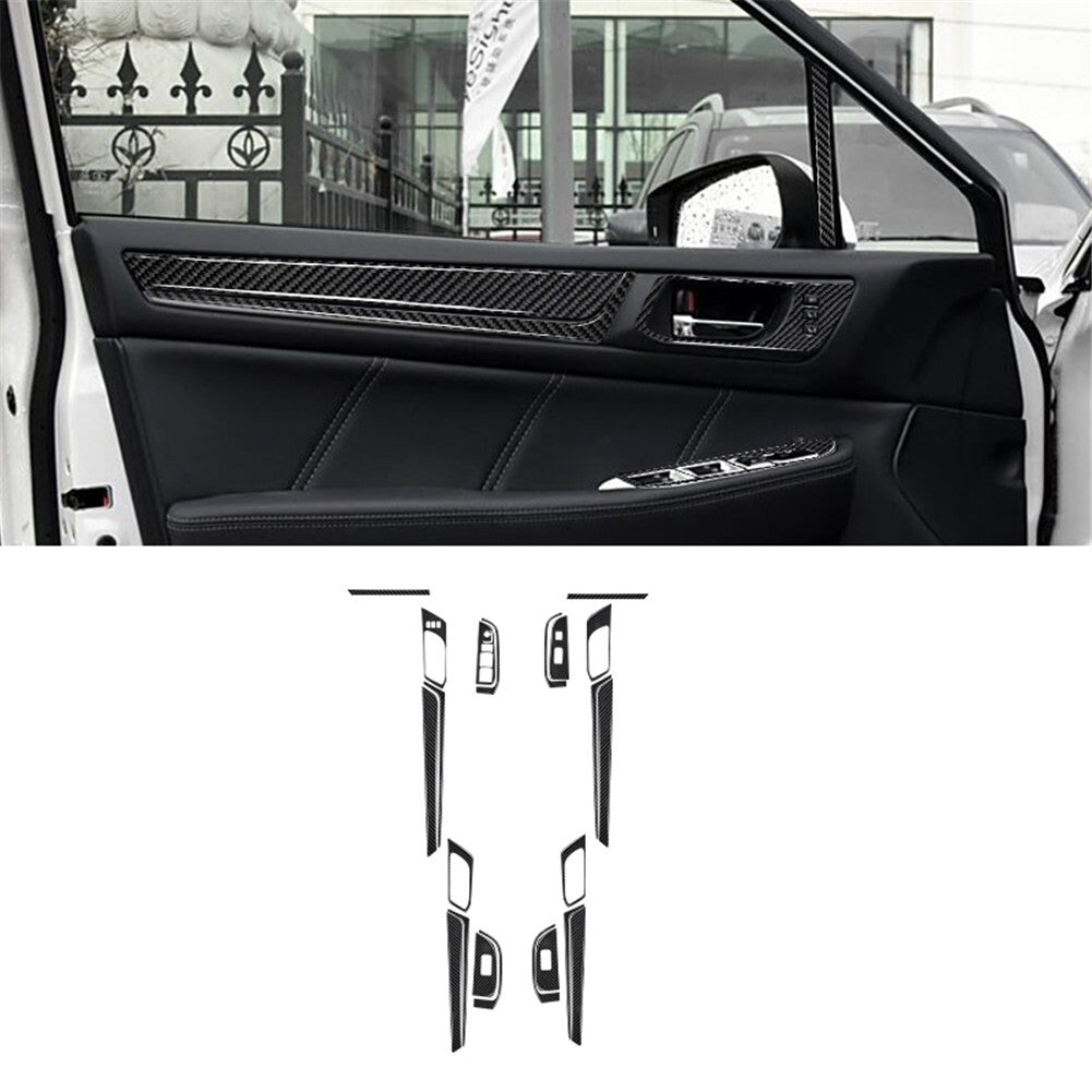 22X Carbon Fiber Door Cover Trim Kit for Subaru Outback Legacy 2015-2017