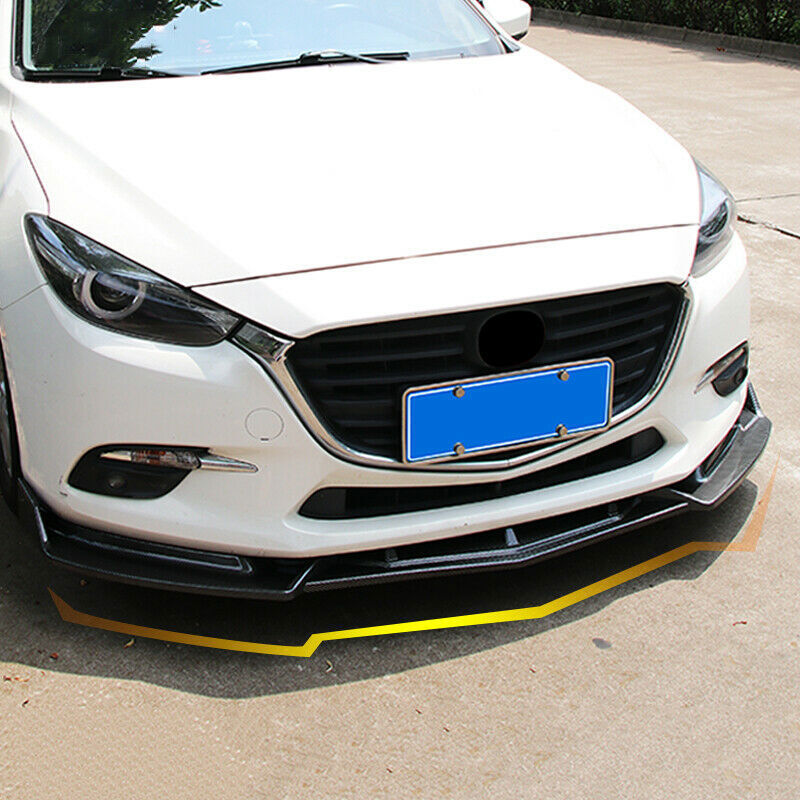 carbon fiber Front Bumper Lip Chin Spoiler Body Kit for Mazda 3 Sedan 2014-2018